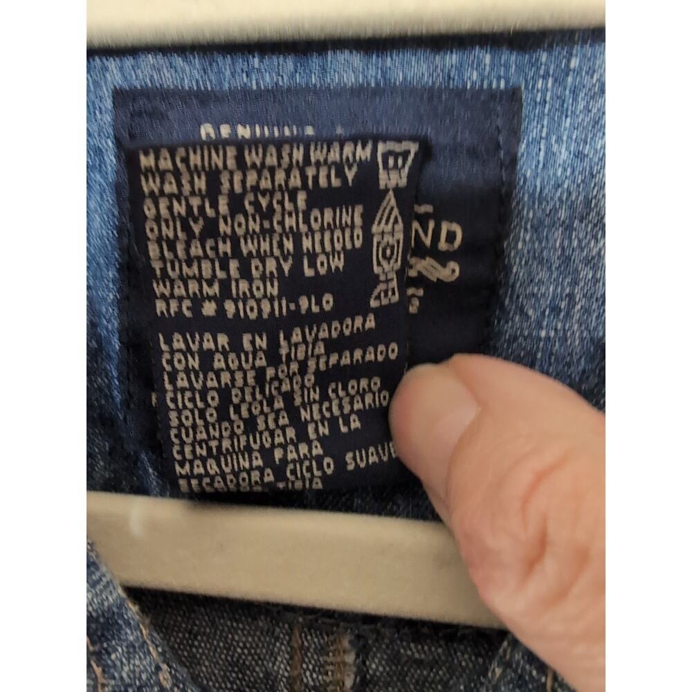 Vtg Faded Glory Mixed Media Denim Duster Dress Women's XL Cottagecore (1028) - Picture 4 of 5